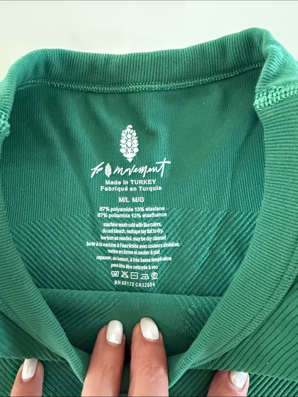 FP Movement Forest Green Ribbed Crewneck tank - Picture 2 of 2